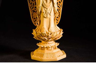 黃楊木雕南海觀音佛像擺件 集實木雕刻、家居擺設與收藏價值于一體的工藝精品